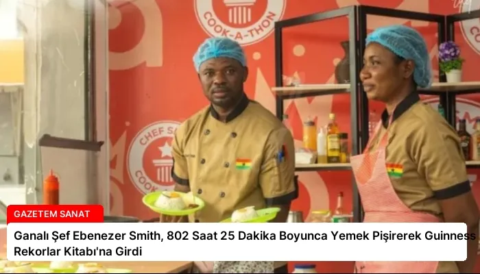Ganalı Şef Ebenezer Smith, 802 Saat 25 Dakika Boyunca Yemek Pişirerek Guinness Rekorlar Kitabı’na Girdi