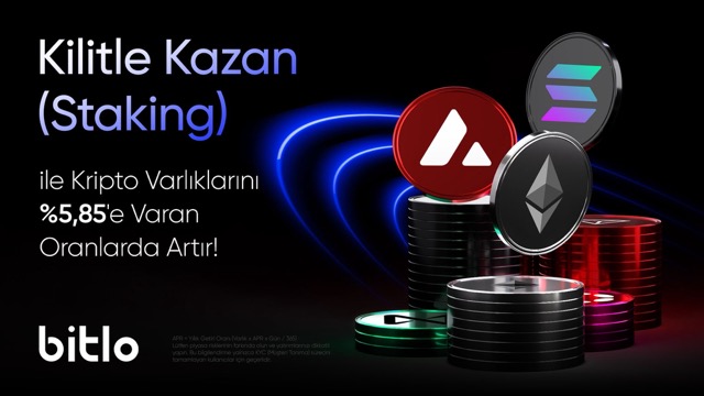 Bitlo Kilitle Kazan (Staking) ile kripto varlıklarınız kendi kendine artıyor